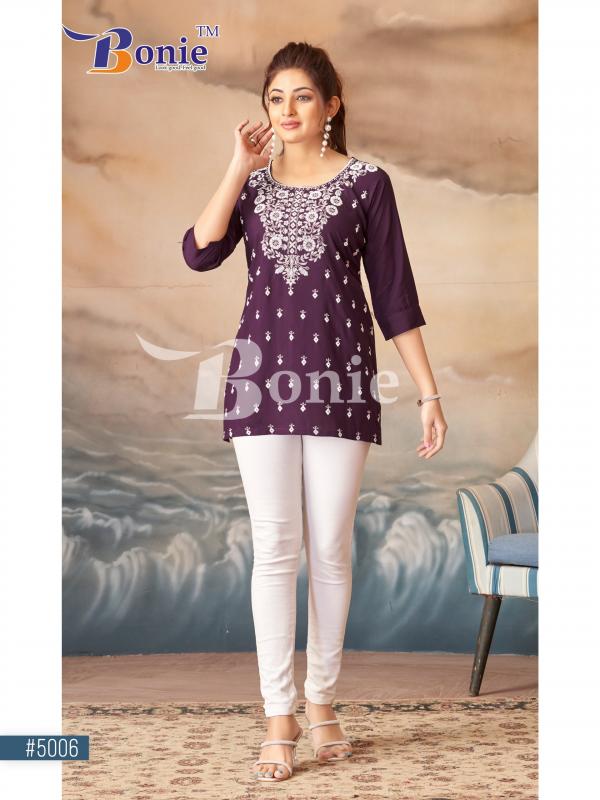 Bonie Daisy Vol 5 Lucknowi Designed Rayon Short Tops Collection